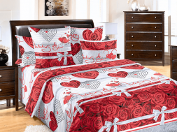 Bavlnené obliečky - RED ROSE
