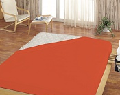 Napínacie prestieradlo FROTÉ - ORANŽOVO ČERVENÁ 180x220