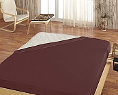 Napínacie prestieradlo FROTÉ - TMAVO HNEDÁ 180x220